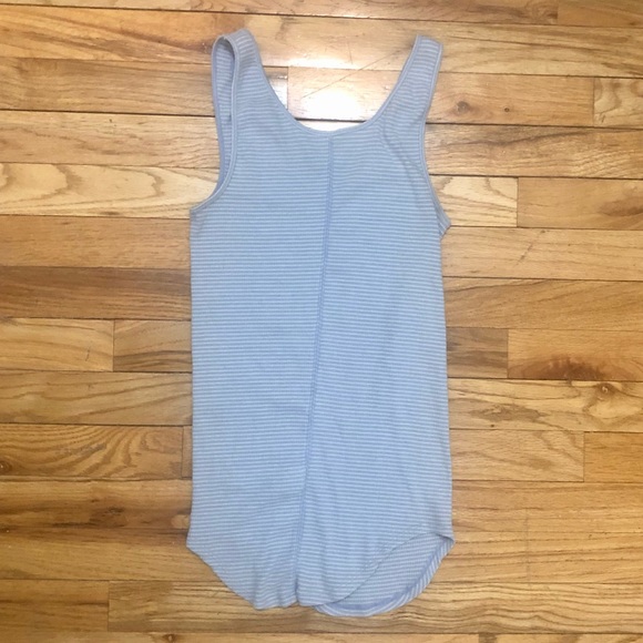 Gap light blue and white striped tank top with asymmetrical bottom, XS - Picture 2 of 5